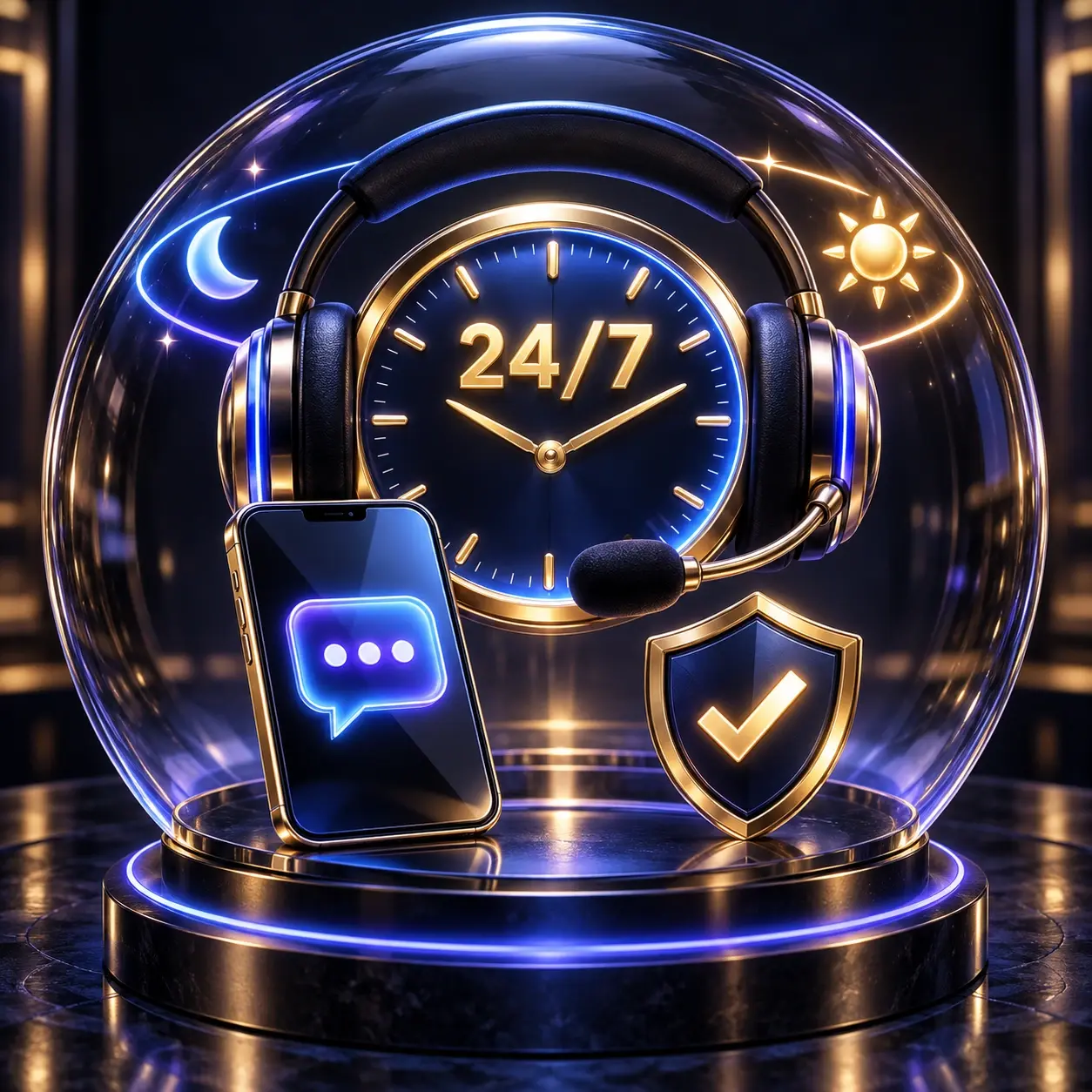 Kheloexch customer-support image showing round-the-clock assistance for users with account and platform-related questions.