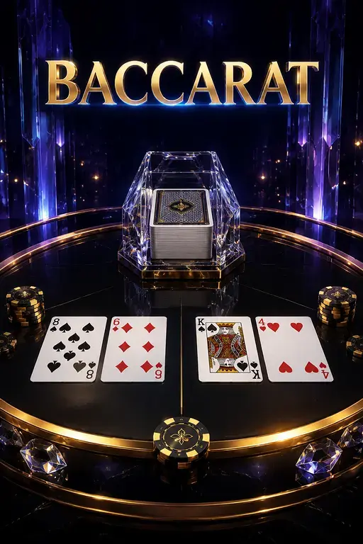 Kheloexch Baccarat image featuring playing cards, gaming chips and a premium online card game experience.